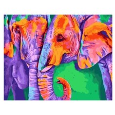 Картина по номерам RADUGA RDG-3219 Радужные слоны 40х50см