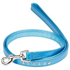 Поводок с напылением жемчужной пудры и защитным покрытием Размер SМ. Голубой Japan Premium Pet