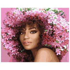 Картина по номерам ВанГогВоМне ZX 23289 Цветочное афро 40х50 см