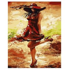 Картина по номерам ВанГогВоМне ZX 23165 Кокетка в шляпке 40х50 см