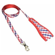 Поводок для собак Japan Premium Pet с анатомической вкладкой для рук и защитой для карабина, размер 2S, длина 120 см, красный