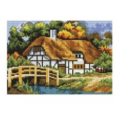 Алмазная мозаика на подрамнике 20*25 см Белоснежка 554-ST-S Село