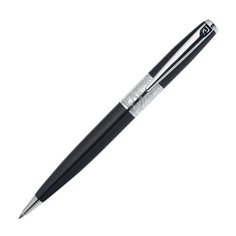 Ручка подарочная шариковая PIERRE CARDIN (Пьер Карден) "Baron", корпус черный, латунь, лак, хром, синяя, PC2200BP