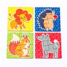 WoodlandToys Пазл для малышей Дикие животные