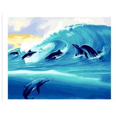 Картина по номерам Дельфины Paintboy