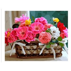 Картина по номерам Корзинка с цветами Paintboy