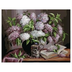 Картина по номерам Paintboy Премиум 79003 (5426) Чай с сиреневым ароматом (Воробьёва) 40х50см