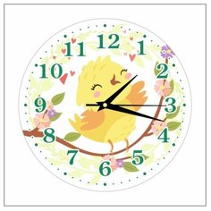 Часы настенные детские "Соловей" 25см, плавный бесшумный механизм Моя Печать