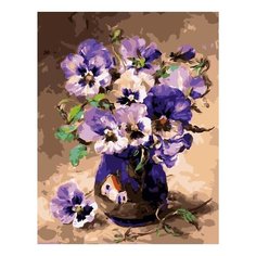 Картина по номерам Paintboy 43013 Анютины глазки 30x40см