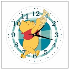 Часы настенные детские "Винни Пух №4" 25см, плавный бесшумный механизм Моя Печать