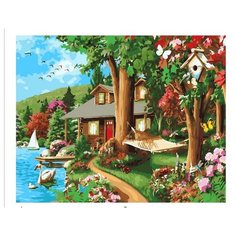 Картина на номерам Домик у воды Paintboy