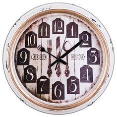 Часы настенные кварцевые Lefard кухня мира d = 36 см d циферблата=26 см (220-285)