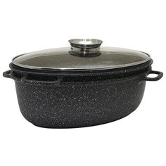 Гусятница 3в1 с крышкой-гриль, мрамор, 8л Edenberg