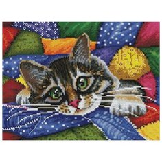 Котик в лоскутках Мозаика на подрамнике 30х40 30х40 Белоснежка 246-ST-S