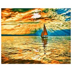 Картина по номерам Paintboy GX 30290 Парусник в солнечных лучах 40x50 см