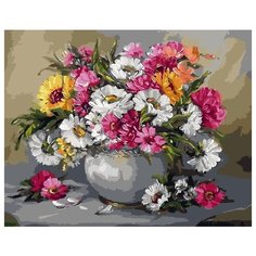 Картина по номерам Paintboy GX 9425 Цветы в вазе (Булгару) 40x50 см