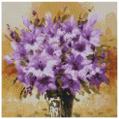 Сиреневый букет Мозаика на подрамнике 30х30 30х30 Белоснежка 206-ST-S