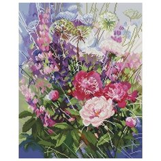 Пионы и люпины Мозаика на подрамнике 40х50 40х50 Белоснежка 262-ST-S