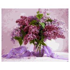 Картина по номерам Paintboy GX 34024 Букет сирени с листьями 40x50 см
