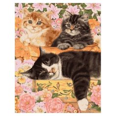 Картина по номерам Paintboy GX 34101 Котята и сон мамы 40x50 см
