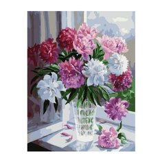 Картина по номерам PK 79038 Пионы на окне (Воробьёва Ольга) 40*50 Эксклюзив Paintboy