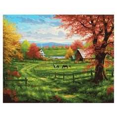 Картина по номерам PK 68093 Позднее лето в деревне 40*50 Эксклюзив Paintboy
