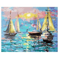Картина по номерам GX 32187 Парусные яхты 40*50 Paintboy