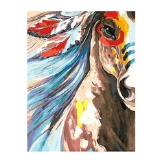 Картина по номерам GX 37090 Поп-арт/ Лошадь индейцев 40*50 Paintboy