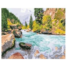 Картина по номерам GX 36546 Бурлящая горная река 40*50 Paintboy