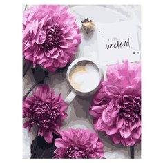 Картина по номерам PK 30004 Завтрак в сиреневых тонах 40*50 Эксклюзив Paintboy