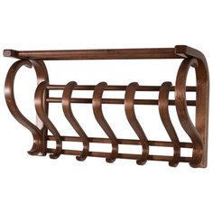 Вешалка настенная В 5Н средне-коричневый Мебелик