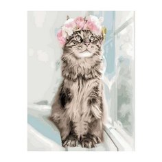 Картина по номерам GX 36061 Усатая модель 40*50 Paintboy