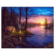 Картина по номерам Paintboy, 68086 Ночлег у реки 40x50смсм
