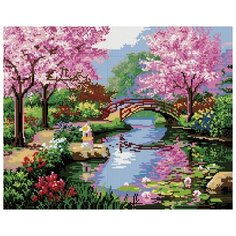 Алмазная мозаика Paintboy 086 Весенняя пастораль 40x50см