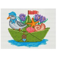 Мозаика на подрамнике 20*25 см Белоснежка 575-ST-S Большое плавание