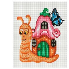 Мозаика на подрамнике 20*25 см Белоснежка 572-ST-S Улитка