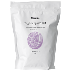 Английская магниевая соль Эпсом для ванн косметическая (EPSOM SALT) для похудения, тела и ног с натуральным маслом лаванды 2 кг Marespa