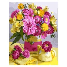 Картина по номерам GX 31934 Хризантемы и одуванчики 40*50 Paintboy