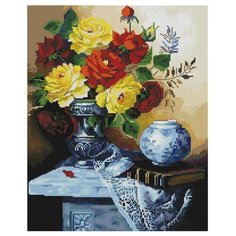 Алмазная мозаика Paintboy GF 4479 Цветочный натюрморт на столике 40x50см