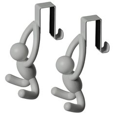 Набор из 2 надверных крючков Buddy серый Umbra