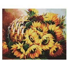 Алмазная мозаика Paintboy GF 1417 Корзина подсолнухов 40x50см