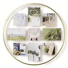 Фоторамка настенная Infinity 52 x 52 см матовая латунь Umbra