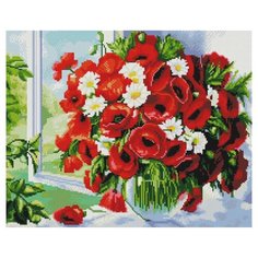 Алмазная мозаика Paintboy GF 4127 Чарующий букет свежих маков 40x50см