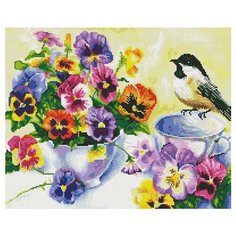 Алмазная мозаика Paintboy GF 4369 Анютины глазки 40x50см