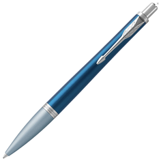 Ручка шариковая PARKER "Urban Premium Dark Blue CT", корпус темно-синий, хромированные детали, синяя, 1931565