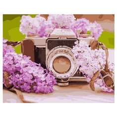 Картина по номерам RADUGA "Сирень и фотоаппарат" 40х50см