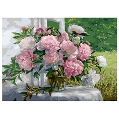 Картина по номерам Paintboy PKC 76022 Пионы у окна (Сатаров Михаил) 30*40