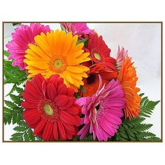Алмазная мозаика Milato "Герберы", 26*20 см, 32 цвета