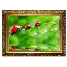 Алмазная мозаика Milato "Капельки росы", 29,5*20,5 см, 25 цветов