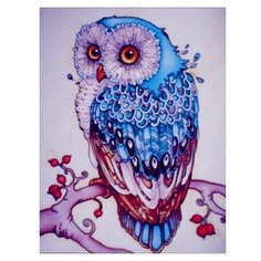 Алмазная мозаика Milato "Сапфировая сова" 20*27 см, 26 цветов